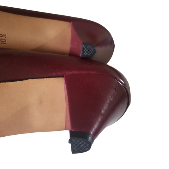 Vero Cuoio Camille Unglik Italian Designer Vintage Red/ Maroon Heels Size 10.5 - Picture 14 of 14